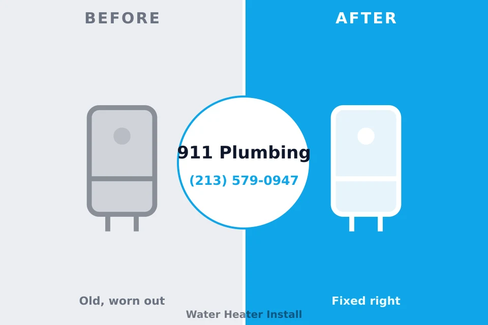 Before and after: plumbing company Champion Heights, OH